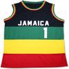 borizcustoms Jamaica 1 Basketball Jersey Stitch Rasta Stitch (50) Black view 1