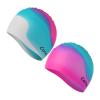 Swim Cap, 2 Pack Durable Silicone Swimming Caps for Kids Girls Boys Youths (Age 2-12), Soft 3D Ergonomic Waterproof Kids Swim Caps, Comfortable Fit for Long Hair and Short Hair view 1