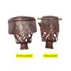 Pool Table Leather Pockets Diamond Pattern Shield, Leather Billiard Pockets Made with Real Leather, Set of 6,Walnut view 2