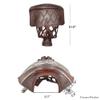 Pool Table Leather Pockets Diamond Pattern Shield, Leather Billiard Pockets Made with Real Leather, Set of 6,Walnut view 4