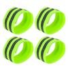 X AUTOHAUX 4 Pcs Reflective Bands for Ankle Reflective Slaps High Visibility Night Safety Cycling Riding Reflector Tape Green view 1