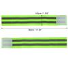 X AUTOHAUX 4 Pcs Reflective Bands for Ankle Reflective Slaps High Visibility Night Safety Cycling Riding Reflector Tape Green view 4