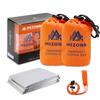 Mezonn Emergency Sleeping Bag Survival Bivy Sack Use as Emergency Blanket Lightweight Survival Gear for Outdoor Hiking Camping Keep Warm After Earthquakes, Hurricanes and Other disasters (Orange Set) view 1