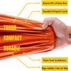 Mezonn Emergency Sleeping Bag Survival Bivy Sack Use as Emergency Blanket Lightweight Survival Gear for Outdoor Hiking Camping Keep Warm After Earthquakes, Hurricanes and Other disasters (Orange Set) view 2