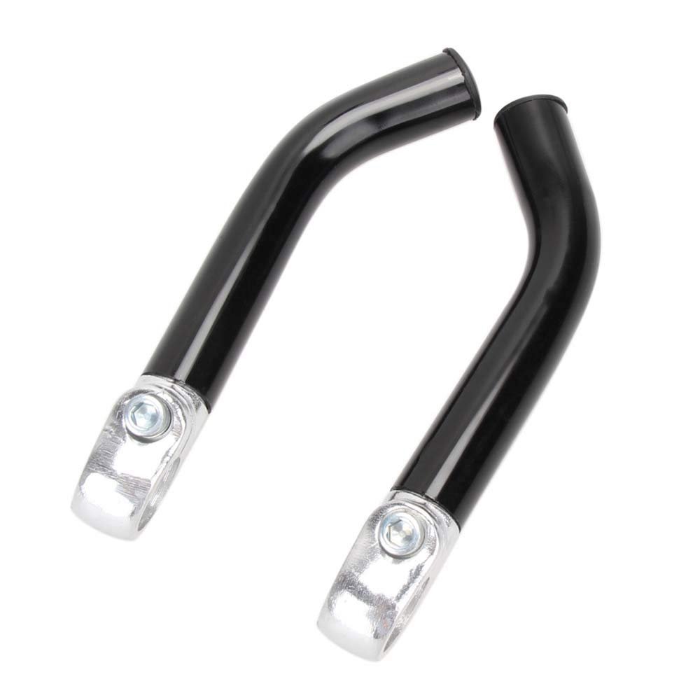 1 Pair Bicycle Handlebar Grips with Extended Bar End Support,MTB Mountain Bike Cycling Handlebar Handle Bar Ends Aluminum Bicycle Accessories,Black