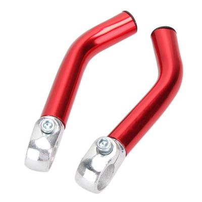 1 Pair Bicycle Handlebar Grips with Extended Bar End Support,MTB Mountain Bike Cycling Handlebar Handle Bar Ends Aluminum Bicycle Accessories,Red