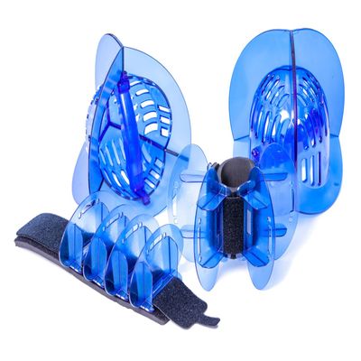AquaLogix Total Body Water Weights Bundle, Polycarbonate Upper Body Bells & Padded Lower Body Fins, Water Exercise, Pool Exercise, Water Aerobics, Colors Indicate Resistance Level (Blue = HIGH)
