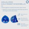 AquaLogix Total Body Water Weights Bundle, Polycarbonate Upper Body Bells & Padded Lower Body Fins, Water Exercise, Pool Exercise, Water Aerobics, Colors Indicate Resistance Level (Blue = HIGH) view 2