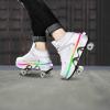 Wedsf Automatic Walking Shoes Invisible Roller Skate 2 in 1 Removable Pulley Skates Skating Double-Row Deform Wheel Deformation (with Light, US 5.5) view 2