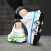 Wedsf Automatic Walking Shoes Invisible Roller Skate 2 in 1 Removable Pulley Skates Skating Double-Row Deform Wheel Deformation (with Light, US 5.5) view 3