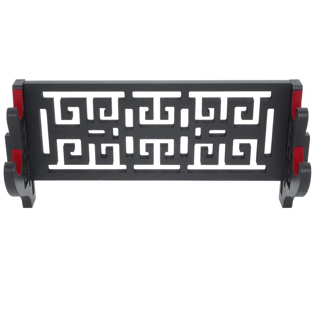 XMRISE Sword Holder Wall Mount Katana Samurai Stand Bracket Hanger Rack Classical Chinese Hollow Carving 2-Tier