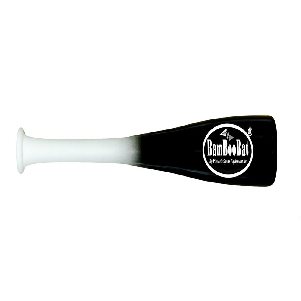 BAMBOOBAT by Pinnacle Sports Equipment INC. Adult Baseball/Softball 18" (21") One Hand Training Bat, White Handle/Black Barrel, 21"