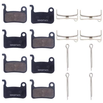 4 Pairs Organic Resin Bike Bicycle Disc Brake Pads for Shimano Deore XT M765 M775 M776 XTR M965 M966 M975 LX M585 T665 SLX M665 M535 M595 M596 Hone M601 S500 S501 Saint M800 M545 R505 T605