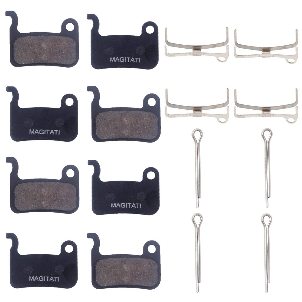 4 Pairs Organic Resin Bike Bicycle Disc Brake Pads for Shimano Deore XT M765 M775 M776 XTR M965 M966 M975 LX M585 T665 SLX M665 M535 M595 M596 Hone M601 S500 S501 Saint M800 M545 R505 T605