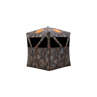 Barronett Blinds Road Runner, Portable Hunting Blind, Pop-Up Hub Blind, Zipperless Windows, Lightweight, 2-Person, Bloodtrail Woodland, 67 x 71 x 71, RR200BT