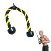 Fitness Nylon Pull Rope, Heavy Duty Coated Nylon Rope with Solid Rubber Ends, Universal Triceps Rope Pull-Down, Bicep Cable, for Fitness, Strength Training,Yellow view 1