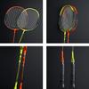 WOED BATENS -2 Player Badminton Set, Carbon Fiber Badminton Rackets Badminton Racquet for Backyards Gym with 3 Shuttlecocks 2 Grip Tape and 1 Badminton Bag, Yellow Orange view 3
