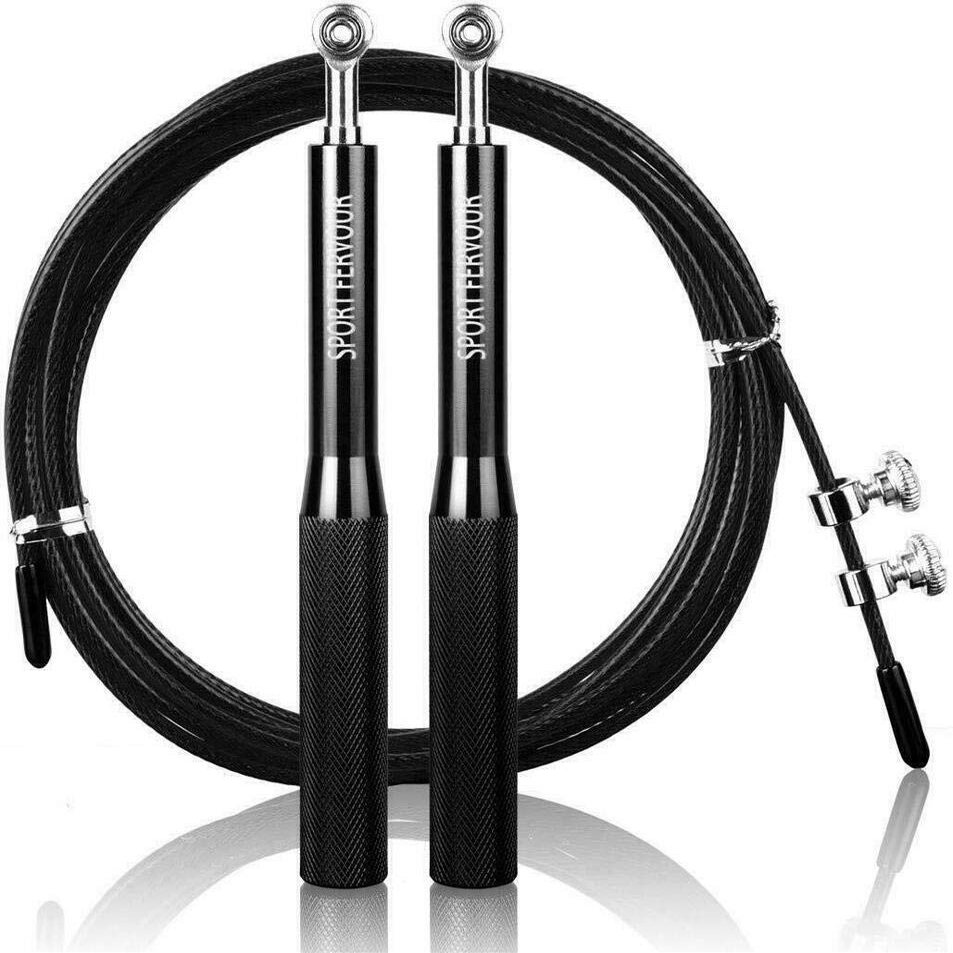 1 Pc of SPORT FERVOUR Jump Rope with Anti Slip Handles-Adjustable-Speed Ball Bearing