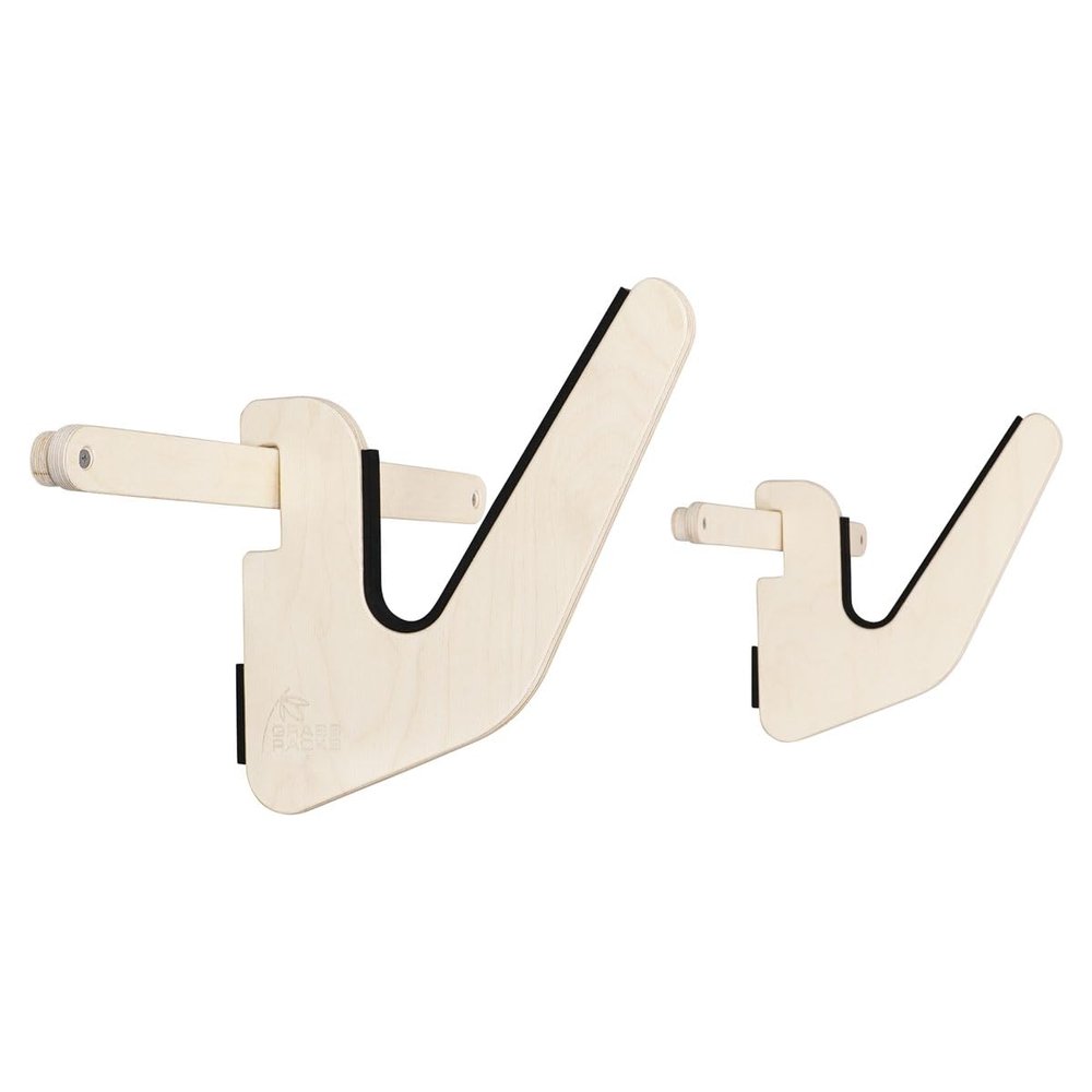 Grassracks Birch Wood Surfboard Rack for 1 Board - Surfboard Wall Rack Kaua'i Show-Off (1 Board, Birch)