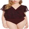 ASH & VIOLET Womens Printed Flutter Sleeves Bodysuit (Rebel Beat, X-Small) view 3