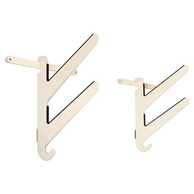 Grassracks Birch Wood Surfboard Rack for 2 Boards - Snowboard or Surfboard Wall Rack Kaua'i Duo (2 Boards, Birch)
