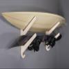 Grassracks Birch Wood Surfboard Rack for 2 Boards - Snowboard or Surfboard Wall Rack Kaua'i Duo (2 Boards, Birch) view 4
