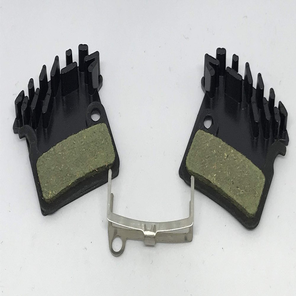 Bike Brake Pads Resin Will fit Shimano F01A, XTR with Cooling Fins The Bicycle Replacement Part for OEM Brakes for high Braking Power and Quiet Stops.