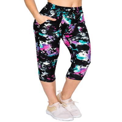 ALWAYS Women's Tie Dye Capri Jogger - Skinny Fit Lightweight Premium Soft Stretch Pork Chop Pocket Sweatpants 4238 S