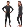 Ultra Dry Thermal Underwear For Kids Long Johns Fleece Lined Leggings And Shirt Boy And Girl Unisex Underwear Bases Set Gray view 1