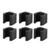 6-Piece Plastic Snooker Cue Holder Clips, Wall Mountable Single Rod Organizer, Pool Billiards Storage Accessories