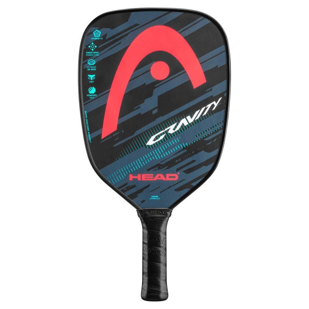 HEAD Graphite Pickleball Paddle - Gravity Paddle with Sweetspot Power Core & Comfort Grip - Teal/Crimson