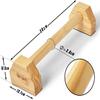 Yes4All 20 inches Wooden Push Up Stand, Parallel Bars, Parallettes with Rubber Feet, Supports Calisthenics Exercises and Upper Body Strength Workouts - Natural Wood view 2