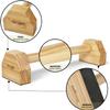 Yes4All 20 inches Wooden Push Up Stand, Parallel Bars, Parallettes with Rubber Feet, Supports Calisthenics Exercises and Upper Body Strength Workouts - Natural Wood view 3