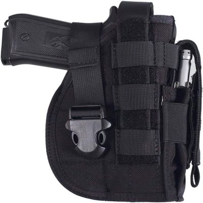 ACEXIER Universal Tactical Gun Holster Right Hand Molle Pistol Holster Combat Airsoft Waist Belt Holster for 1911 45 92 96 G1ock(Black)