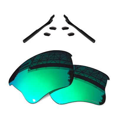 TheSturdy Polarized Stamped Lenses Replacement & Rubber Kits for Oakley Half Jacket 2.0 XL OO9154 - Jade HD Polarized