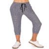 ALWAYS Women's Houndstooth Capri Jogger - Skinny Fit Lightweight Premium Soft Stretch Pork Chop Pocket Sweatpants 2007 M view 2