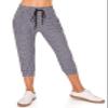 ALWAYS Women's Houndstooth Capri Jogger - Skinny Fit Lightweight Premium Soft Stretch Pork Chop Pocket Sweatpants 2007 M view 3
