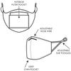 Nautica Goals 2 Face Masks 4 Carbon Filter Safety Kit with Wristlet Bag view 4