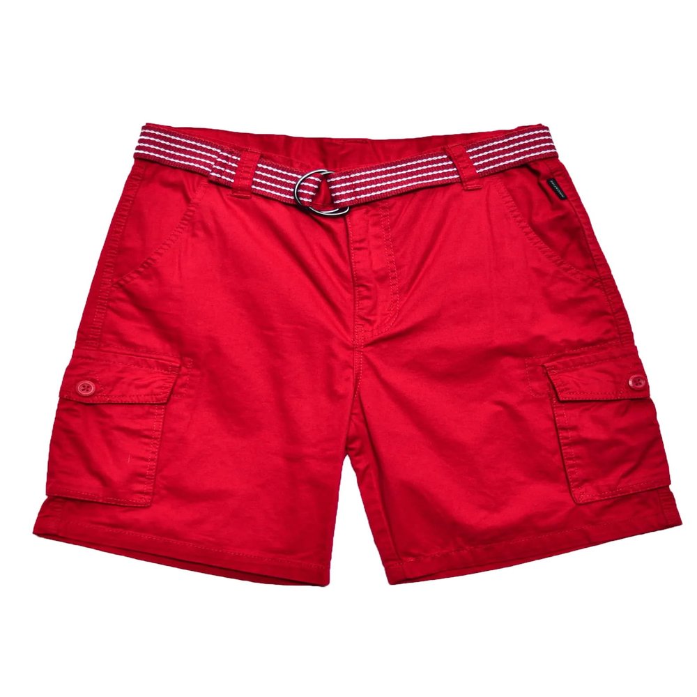 BOY'S BOBBY2 GARMENT DYE SHORTS Red 14