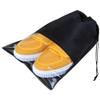 rismart 10 Pack Portable Travel Shoe Storage Bags Dustproof Non-Woven Drawstring Shoe Pouches with Clear Window (Black,14" x 10.6") view 4