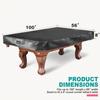 Shieldo Heavy Duty Leatherette Billiard Pool Table Cover,Waterproof&Tearproof Cover for Pool Table,7/8/9 Foot Fitted(8FT/Balck) view 2