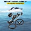 VEVOR Hydraulic Outboard Steering Kit, 300HP Helm Pump, 22 ft Hydraulic Nylon Hose, 13.5" Steering Wheel, Aluminum Alloy Hydraulic Boat Steering System for Center Console, Bass Boats, Flats Boats view 2