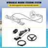 VEVOR Hydraulic Outboard Steering Kit, 300HP Helm Pump, 22 ft Hydraulic Nylon Hose, 13.5" Steering Wheel, Aluminum Alloy Hydraulic Boat Steering System for Center Console, Bass Boats, Flats Boats view 3