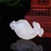 Natural Agate Fish Leap Dragon Gate Small Fish Pendant Ice Seed Chalcedony Goldfish Pendant Jewelry Necklace Men and Women view 2