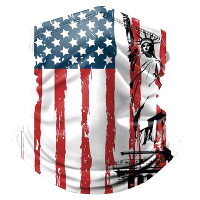 American Us Flag Face Scarf Mask Neck Gaiter Breathable Bandana for Men Women