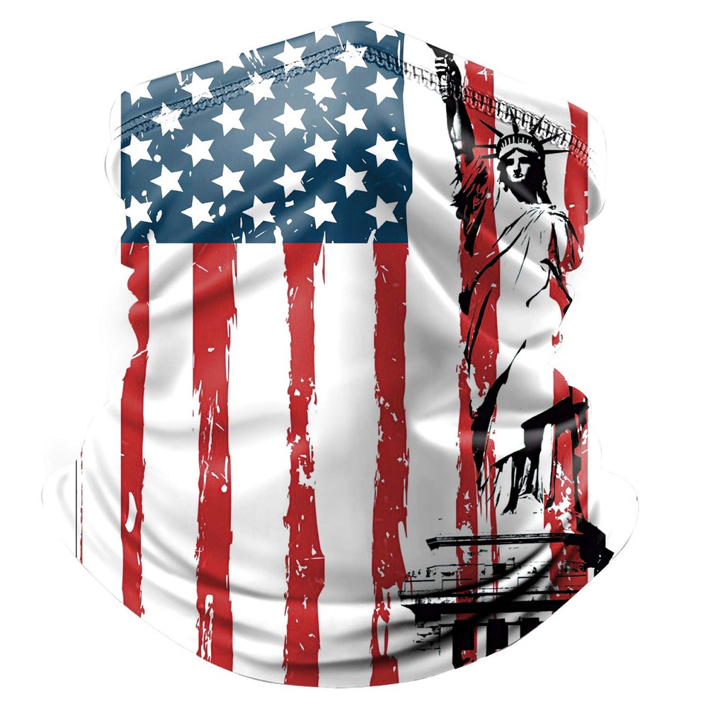 American Us Flag Face Scarf Mask Neck Gaiter Breathable Bandana for Men Women