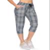 ALWAYS Women's Plaid Capri Jogger - Skinny Fit Lightweight Premium Soft Stretch Pork Chop Pocket Sweatpants 2026 S view 1