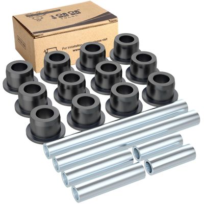 10L0L Golf Cart Complete Rear & Front Spring Bushing-Kit for Club Car Precedent 2004-Up, A-Arm Bushings Rear Shackle Bushings, OEM Replacement# 102506401 102506601