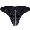 ACSUSS Mens G-String Thong Hipster Bikini Underwear with Collar and Cuffs Waiter Cosplay Outfits Black&White Medium view 4
