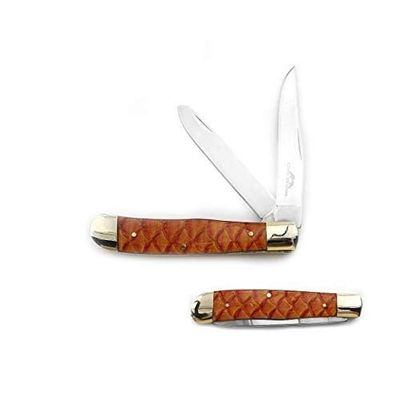 Old Ram Collection Everyday Carry Manual Folding Pocket Trapper Knife w/Smooth Resin Handle (BR-6)